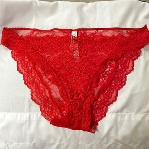 Dream angels cheeky red lace sexy